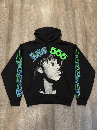moletom juice wrld x sp5der jaqueta jaco blusa agasalho preto casaco spider young thug