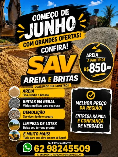 Areia brita terra 