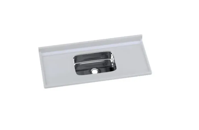 Pia de marmorite e inox