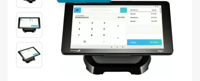 Mini PDV Touch Screen Elgin M10 com Impressora Integrada Tela 10 pol. Android
