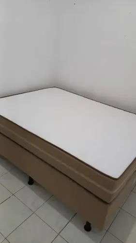 Cama Casal com Colchão e Base Individual Colchão de Espuma D33 Soft Pluma