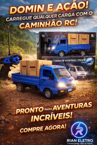 Caminhão de Controle com Efeito de Spray no escapamento e LED | Cartão e Frete Grátis