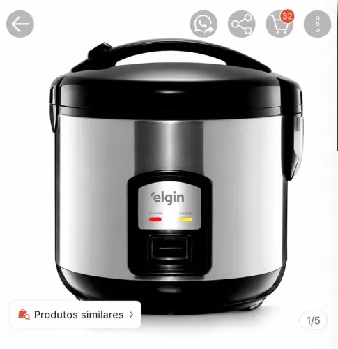 Panela elétrica de arroz 220v 1L nova (usada uma única vez)
