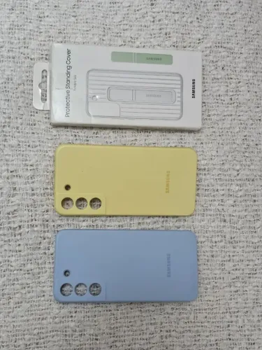 CAPAS ORIGINAIS SILICONE SAMSUNG S22 + CAPA COM SUPORTE NA CAIXA