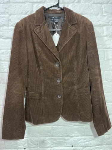 Blaser Zara Basic veludo cotelê marrom