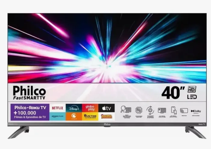 Smart Tv Philco 40'' Full Hd Roku Tv Ptv40 Hdr10 Dolby