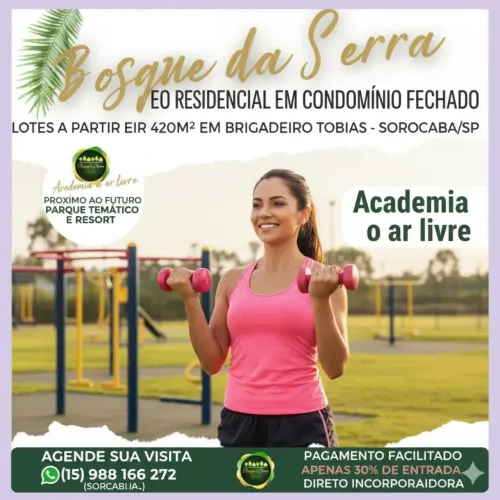 A Rota Turística: Beach Tênis e Segurança 24h. Lotes 450m²