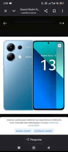 Redmi Note 13 para vender R$ 800,00