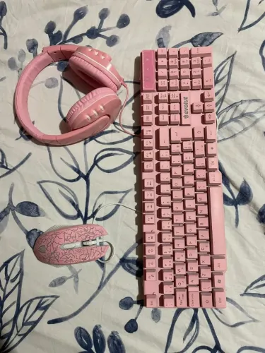Kit Teclado Evolut Rosa - Excelente Estado