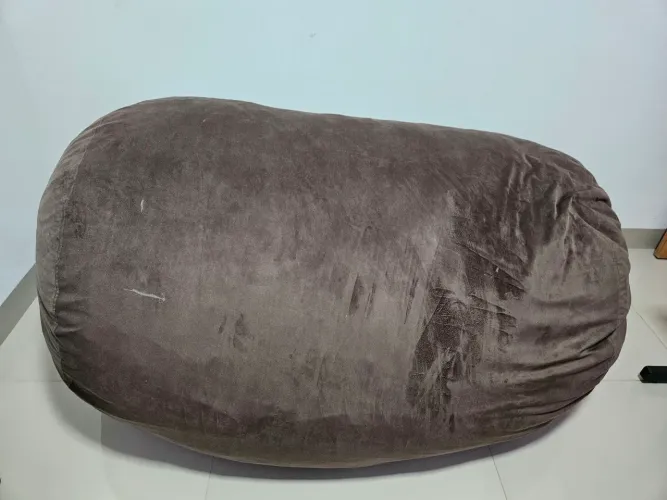 Puff Gigante em Suede Marrom - Super Confortável - Excelente Estado