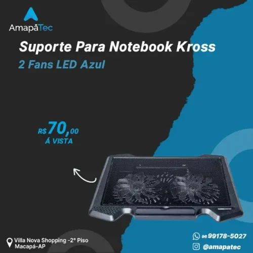 Suporte Para Notebook Com Cooler Duplo