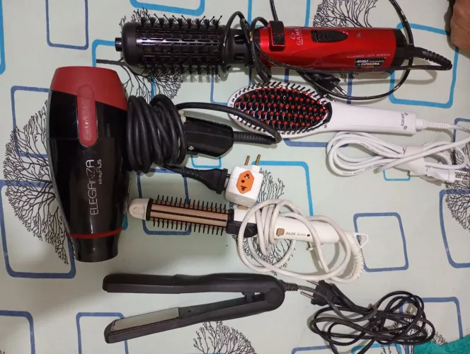 Secador chapinha escova elétrica,escova rotativa e baylis