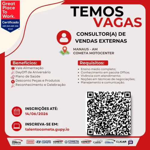 Vagas para consultor de vendas