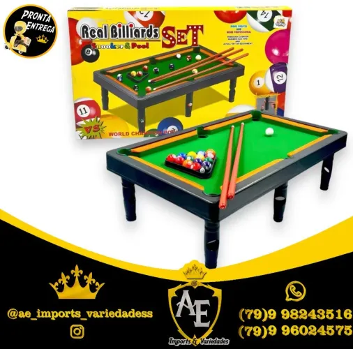 Mini mesa de sinuca infantil 