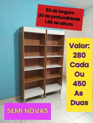 Prateleiras SEMI NOVAS 280 cada ou 450 as duas