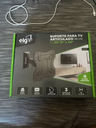 SUPORTE TV ARTICULADO ELG | NOVO! NA CAIXA 