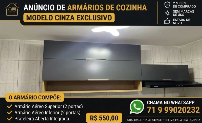 Armário aéreo 550,00