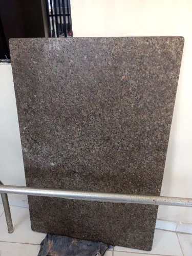 Mesa de mármore de inox de 6 cadeira