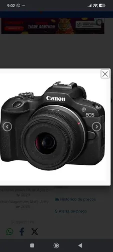 Câmera Digital Canon EOS R100 24.1MP 3.0" Lente RF-S 18-45MM IS STM