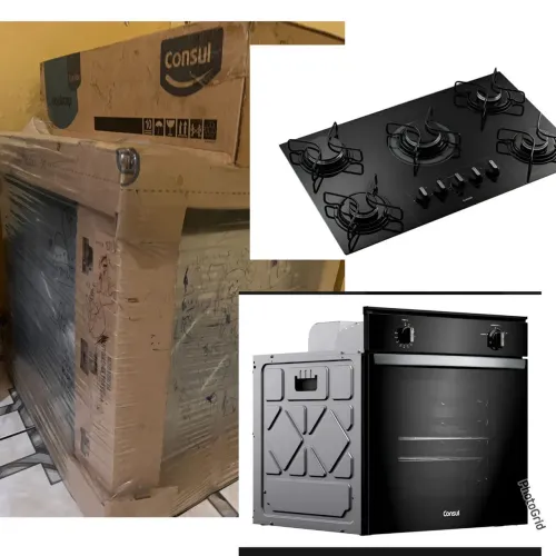 Forno a gás e fogão coktop novo