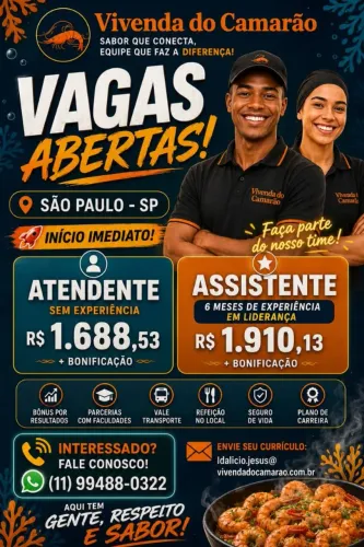 vagas de emprego -Inicio imediato!!!