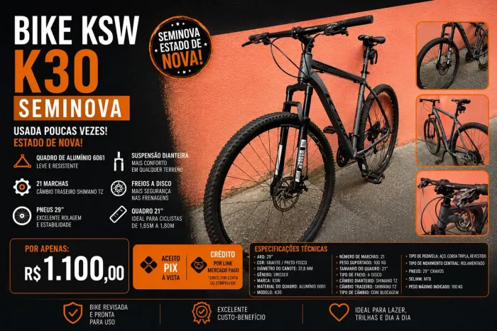 BIKE KSW K30 SEMINOVA