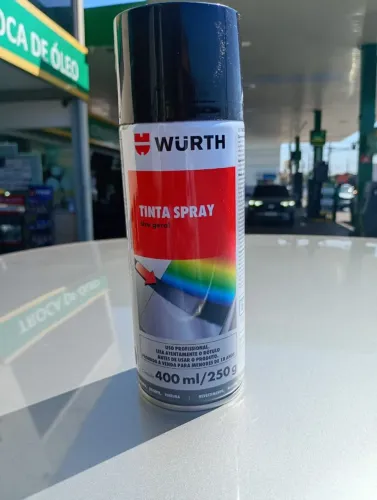 Tinta Spray Preto Semi Brilho WURTH