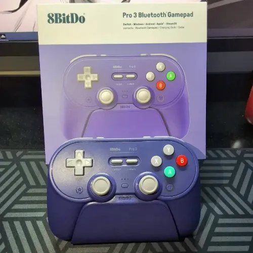 Controle 8BitDo Pro 3 Bluetooth 2.4G com Dock e Analógicos TMR