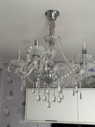 Lustre de Cristal para 5 lâmpadas