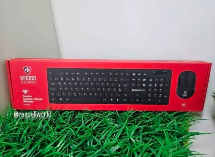 Kit Teclado e Mouse sem fio.