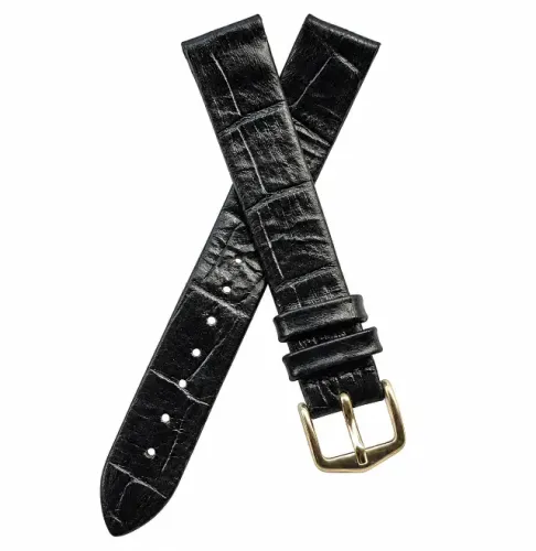 Pulseira Chainon Couro Bovino Ef531416 P/ Relógio