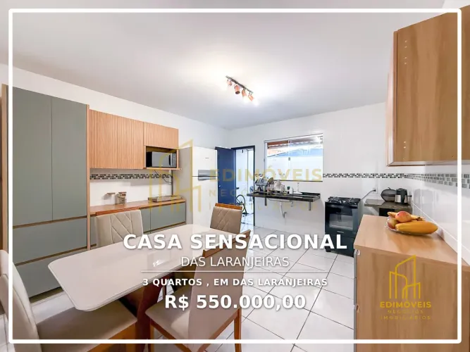 Casa Aconchegante em Das Laranjeiras, Com Garagem para 2 Carros