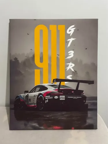 Quadro Porsche 911 GT3 RS - 50x40 cm - Importado dos EUA