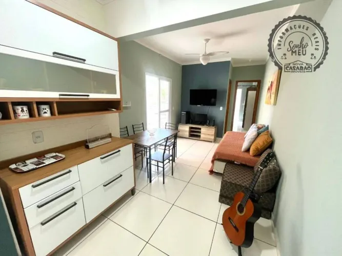 Canto do Forte  70 m²  1 dorm/1 suíte  Garden com quintal  Varanda com churrasqueira