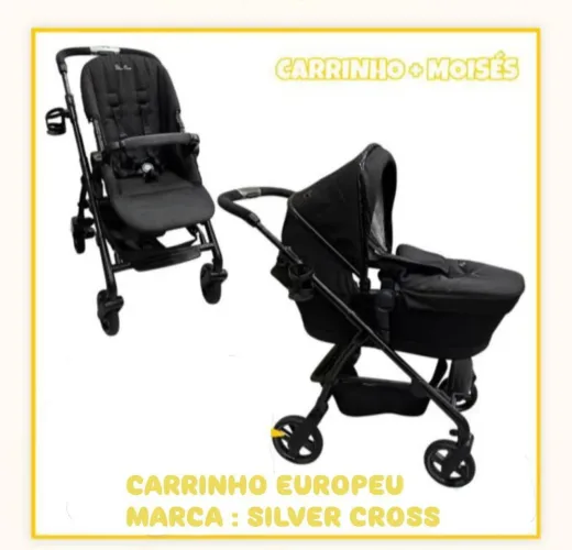 Carrinho + Moisés da marca Silver Cross 