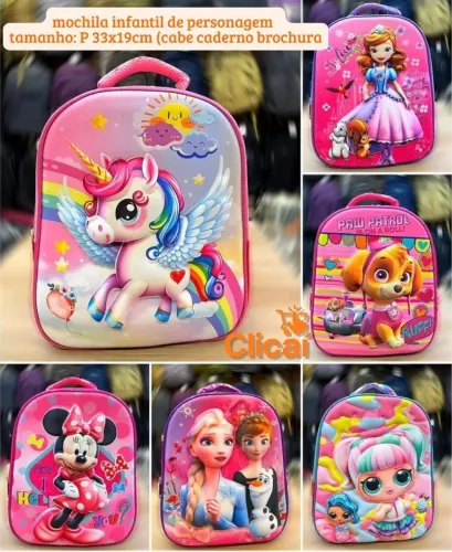 MOCHILA INFANTIL DE PERSONAGENS 