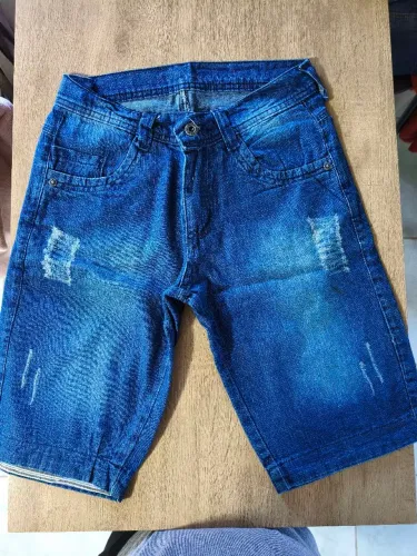 Bermuda jeans masculina infantil 