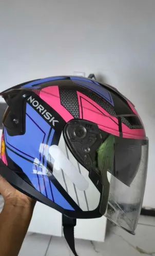 Capacete Aberto Norisk Downtown 2 Provenza Roxo Rosa Feminino TAM 58