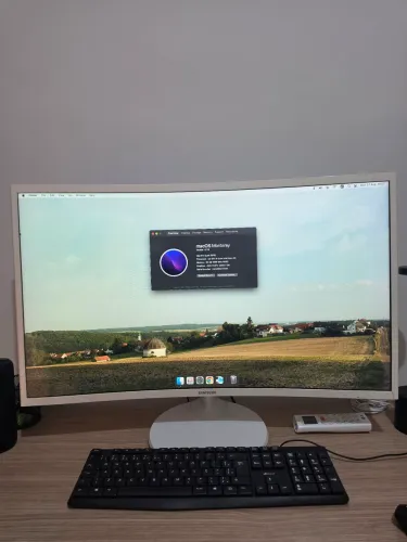 Monitor Curvo Samsung 32" FHD, HDMI, DP, branco, série CF391