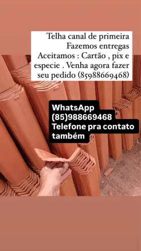 Telhas direto da cerâmica