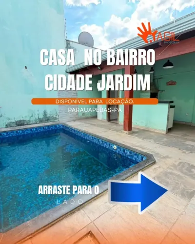 CASA COM 03 QUARTOS DISPONÍVEL PARA LOCAÇÃO NO BAIRRO CIDADE JARDIM!