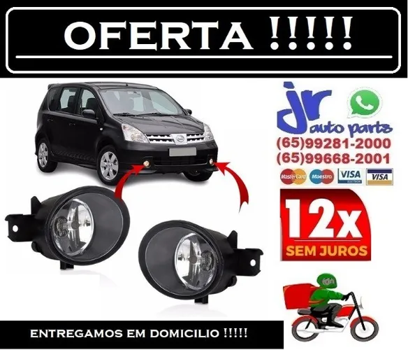 Par de Farol de Milha Livina 09 10 11 12 13 14