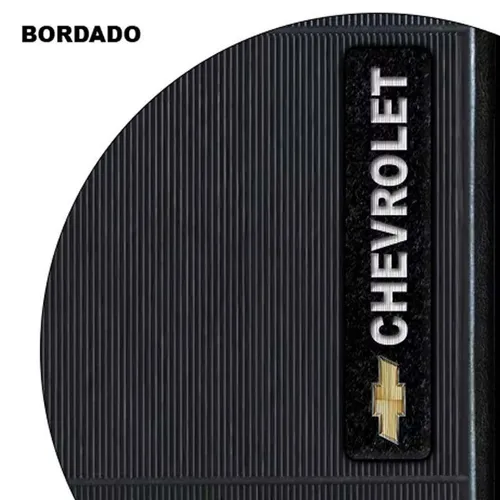 Tapete de Borracha Bordado Chevrolet - Preto