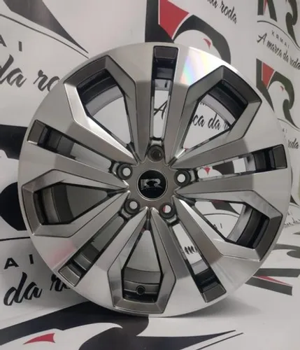 Roda aro 17 krmai esportiva europeu grafite com diamantado Honda jogo 5x114 novo