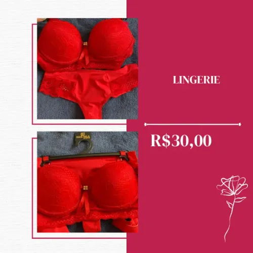 Lingerie vermelho