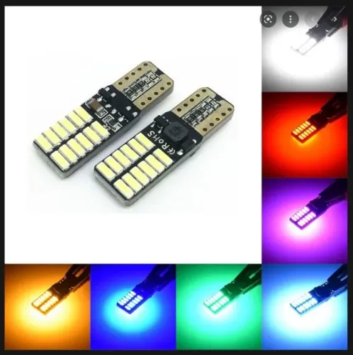 Led T10 Par Lâmpadas Pingo Camarão  Canbus Branco Verde Azul Ambar Arduino COD-CP688  