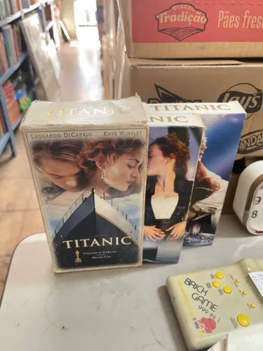 Box fita vhs titanic legendado anos 90 antiguidade filme