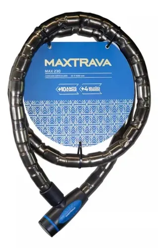 Cadeado Articulado Para Moto 22x1500mm Fumê Max230 Maxtrava