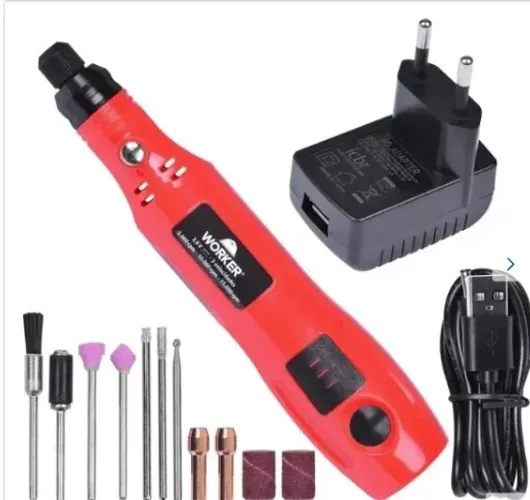 Micro retifica a bateria 13 Peças Bivolt - Work