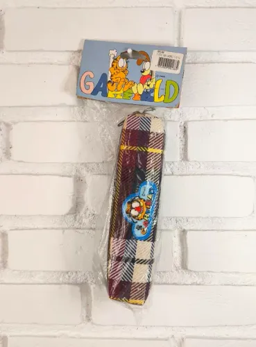 Estojo escolar Garfield, antigo, na embalagem, sem uso